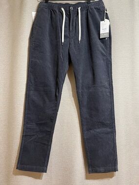 Vuori Men's Optimist Corduroy Pant‎ - Charcoal Grey - Size Large Confort Casual
